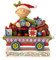 Enesco Peanuts by Jim Shore Charlie Brown Weihnachtszug 12 cm, Mehrfarbig