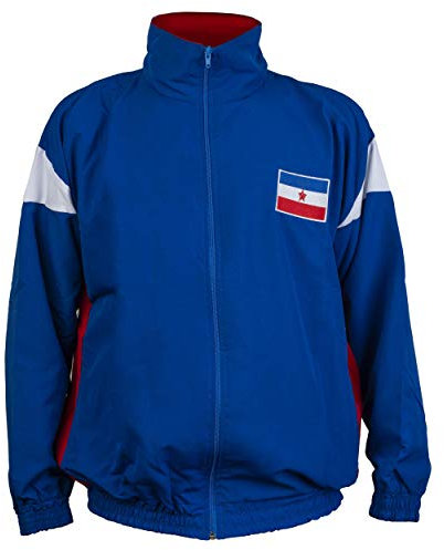JL Sport Jugoslawien 1980 Retro Vintage Commonist Era National Fußball Soccer Jacke Anzug - S
