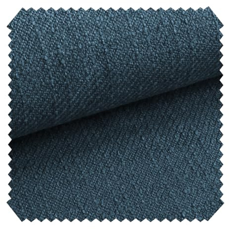 novely® exquisit DECORETTO - Weicher Polsterstoff im Naturfaser Look - Schwer Entzündbarer Möbelstoff mit Ultra-Clean-Technologie - Pflegeleichte Meterware 1lfm | Farbe: 13 Taubenblau