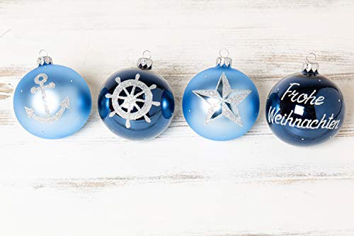 Weihnachtskugeln martim blau Maritime Dekoration