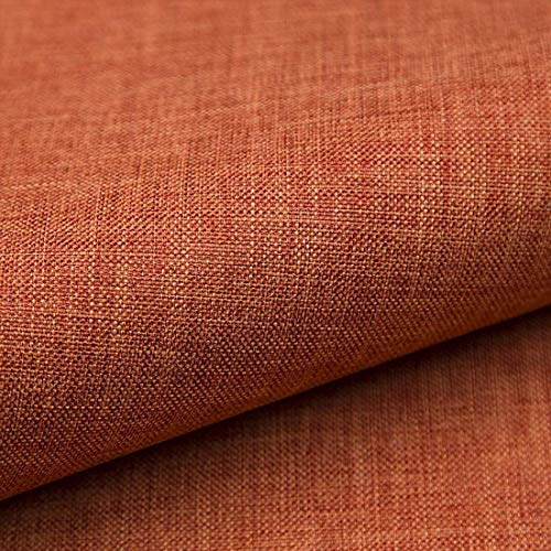 HEKO PANELS Torino Polsterstoff Meterware, Bezugsstoff, Orange, 10 m | Möbelstoff zum Nähen, Bezugsstoff für Stühle, Ecksofa, Eckbank, Sofa, blickdicht, 100 % Polyester