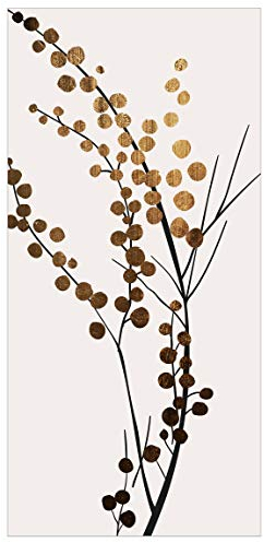 Bilderwelten Raumteiler - Grafische Pflanzenwelt - Beeren Gold - 250x120cm, inkl. Halterung