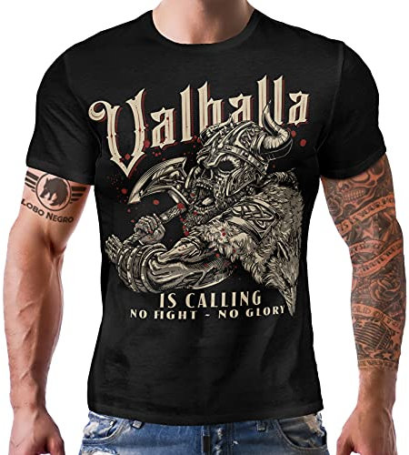 Herren Wikinger T-Shirt für Nordmann Keltic Fans: Walhalla is Calling