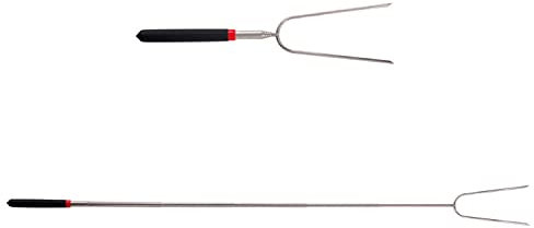 Master Grill MG272 - Spiedo per barbecue, lunghezza regolabile, 29,5-91 cm, design telescopico estensibile in acciaio INOX
