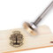 CREATPLANET Timbro in ferro per marchio in legno personalizzato da 3,5 cm, con logo personalizzato per barbecue, con testa in ottone e manico in legno, per la lavorazione del legno, design artigianale