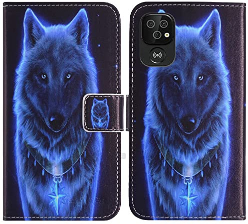 TienJueShi Wolf Fashion Stand TPU Silicone Book Stand Flip PU Leather Protector Phone Case For Doro 8100 8110 Plus 6.008 inch Cover Etui Wallet