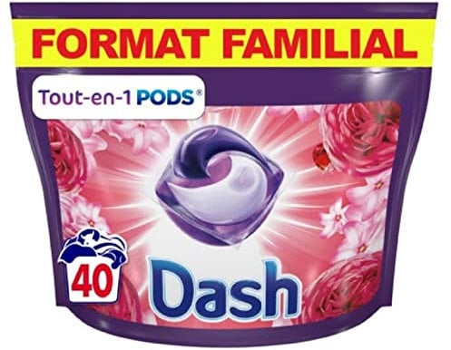 Dash All-in-1 Waschmittel Kapseln mit Lenor, 40 Pods, Blitzschlag, außergewöhnliche Frische, Tiefenreinigung