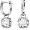 Swarovski Chroma Drop-Ohrhänger, Weiße und Rhodinierte Damenohrringe mit Strahlenden Swarovski Kristallen