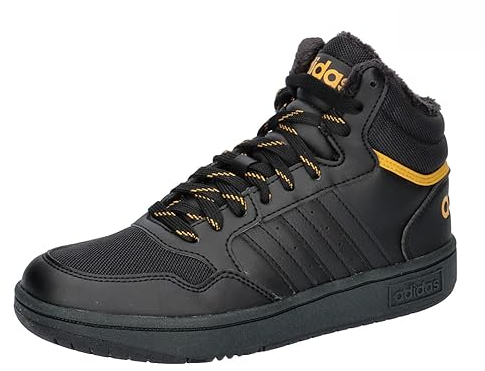 adidas Hoops Mid 3.0 Shoes Kids Schuhe, core Black/core Black/preloved Yellow, 39 1/3 EU