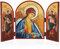 NKlaus Erzengel Raphael Ikone Triptychon Holz 25x16cm Christlich 13805