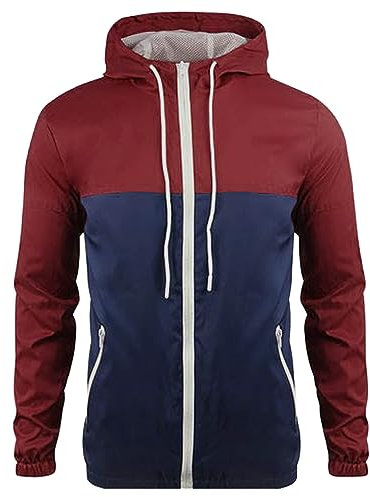 Kobilee Trekking Uomo Ripiegabile Softshell con Cappuccio Giacca Leggera Bici da Corsa Traspirante Lunga Moto Antipioggia Estiva Lavoro Impermeabile