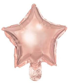 25 PZ Palloncino foil mylar SHAPE STELLA Colore ROSA GOLD 25 cm