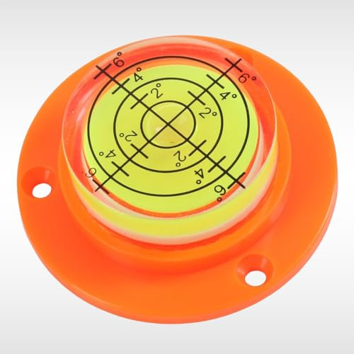 Dunnet Tools Bullseye Spirit Level | 50mm High Precision Mini Spirit Level, Small Circular Bubble Level for Caravan, Boat, Campervan, Turntable, and DIY |Magnetic, Universal Leveler Tool |