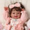 BABESIDE Reborn-Baby Puppen 17 Zoll Mia Realistische Rebron Neugeborene Baby Puppen Mädchen mit niedlichen weichen Körper Süße Lächeln Real Life Baby Puppen Lebensechte Baby Puppen mit Haar