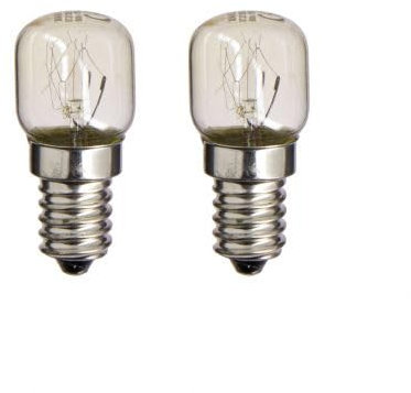Lot de 2 ampoules halogènes Four, culot E14, 80 Lumens, équivalence15W, 2200 Kelvins, Dimmable