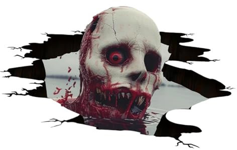 Halloween Decals for Walls, Scary Floor Decals, Zombie Throughout the Wall Stickers | Waterproof Halloween Zombie Wall Stickers Horror Art Wall Stickers for Kitchen Decoration