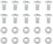 Be In Your Mind 100 Sets M8x15mm Round Head Screws Bolts with M8 Nuts for Connecting Cable Trays with Dimensions 100x60mm 150x60mm 200x60mm 300x60mm
