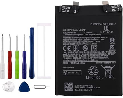 Vvsialeek Neu BP45 Ersatz Akku Kompatibel Für Xiao-mi 12 Pro mit kostenlosem Toolkit
