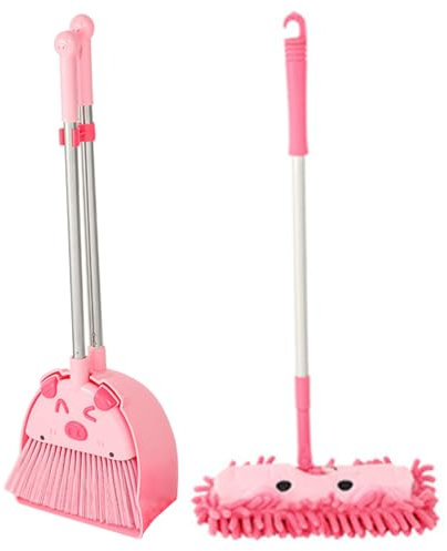 Yeory Set di Scopa e Pulizia per Bambini, Set di mop e Scopa per Bambini, Set di Pulizia del Bambino, Paletta e mop per la Pulizia, Lo Stile di MOP Kids MOP 1