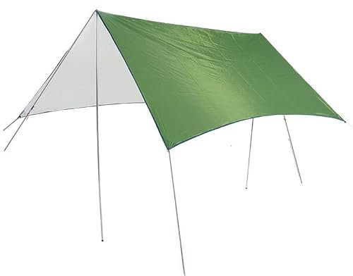 Outdoor Baldachin Zelt Strand Pergola Matte Schatten Wasserdicht Sonnenschutz Silber beschichtet Ultraleichtes Erdtuch (Grün)