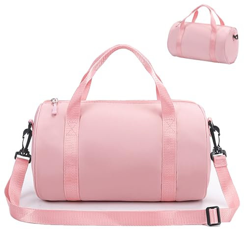 Cretosou Sac de Gymnastique personnalisé pour Filles et Enfants, Sac de Sport, Sac à bandoulière, Sac de Sport Rose, 20 x 20 x 40 cm