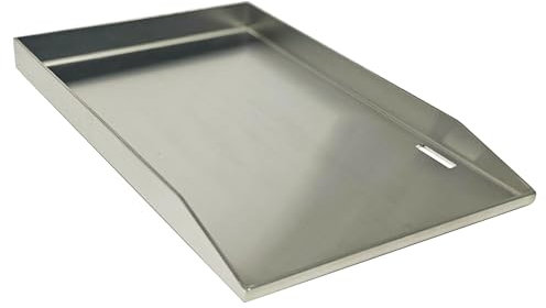 GEDA Grill premium Plancha 49x30x4cm für ODIN,Grillplatte massiv 4mm Edelstahl, Griddle rostfrei mit Fettablauf, für Pelletgrill, Gasgrill, Holzkohlegrill