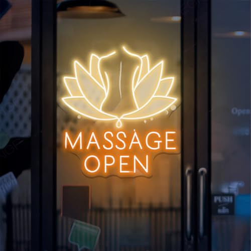 Massage Open LED 3D graviert Neon Zeichen USB verstellbare Helligkeit Wohnzimmer Bars Friseure Pub Hochzeitsfeier Salon Versammlungen Spielzimmer Mann Höhle Weihnachten Kunst Wanddekoration