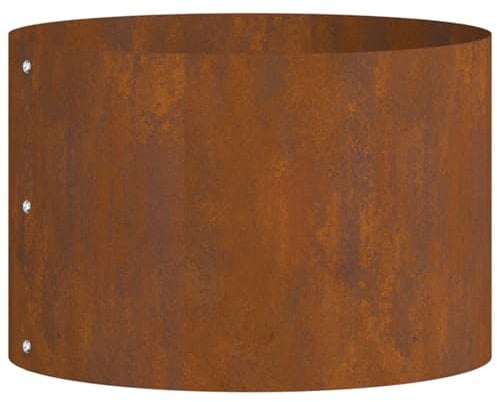 vidaXL Gartenblumentopf Braun 30 x 30 x 20 cm Cortenstahl, Moderne Pflanzenständer, runder und stabiler Stahlhalter, minimalistisch für Garten, Terrasse oder Innenraum.