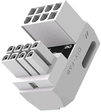 Huudngeje Power Right Angle Elbow Adapter 8-Pin PCle 3.0 GPU Power Adapter 180 Degree Connector for Desktops Graphics C