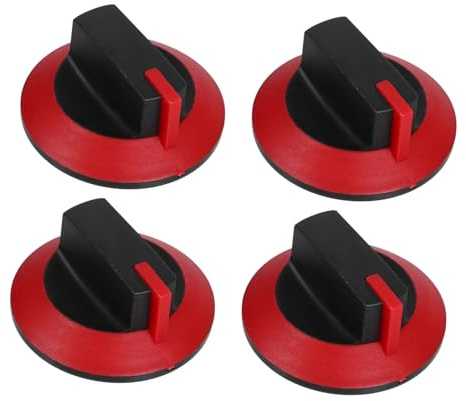 HORIALENCE Manopole di Controllo per Fornelli a Gas, Accessori di Ricambio per Cucina, Set da 4 Pezzi Design Ergonomico, Resistenti e Facili da Impugnare, per Sostituzione Manopole su Piani