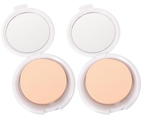 FIXOSHEE 2 Stück Ultra dünne Mini Make up Puderboxen Nachfüllbare Kosmetikdosen Kompakte Cushion Foundation Cases mit Schwammfach Tragbare Aufbewahrungsboxen für Creme und Puder für Reisen