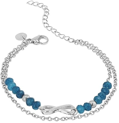 TOM TAILOR - Damen Armband Edelstahl - Silberfarben - mit Glas - Unendlich Infinity Anhänger
