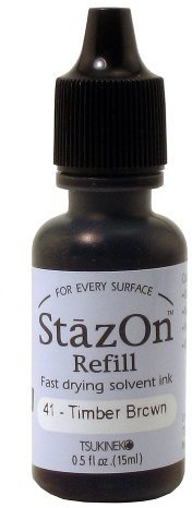 StazOn Ink Tsukineko Re-Inker, Timber Brown by StazOn Ink
