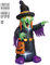 W WIDMANN MILANO Party Fashion 75035 - Aufblasbare, leuchtende Hexe mit integriertem Gebläse, 122 cm, Dekoration, Halloween