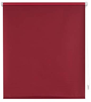 Blindecor Zeus Tenda a rullo oscurante Easyfix - Rosso bordeaux, 140 x 180 cm (Larghezza x Altezza) | Dimensioni del tessuto 137 x 175 cm. Tende termiche oscuranti senza attrezzi