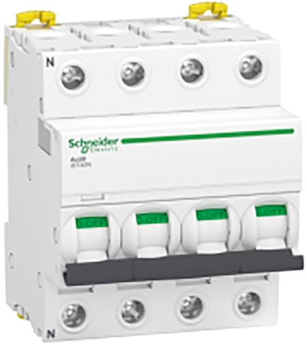 Schneider Electric - Acti9 iDT40N - disjoncteur modulaire - 4P - 63A - courbe C - 6000A/10kA - A9P24463