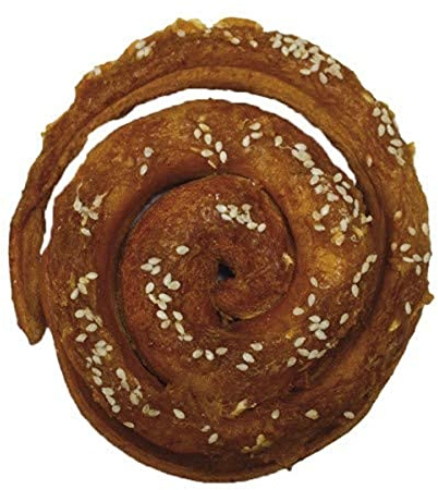 Croci Bakery Cinnamon Roll - Kausnack für Hunde aus Rinderhaut, Huhn, Zahnpflegestick 80g / 11,5 cm