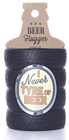 Boxer Gifts Bottle Cooler Sleeve Never Tyre of Beer Bierflaschen-Kühltasche | Isolierte Neopren-Umarmung | Geburtstag Weihnachten, Schwarz, One Size