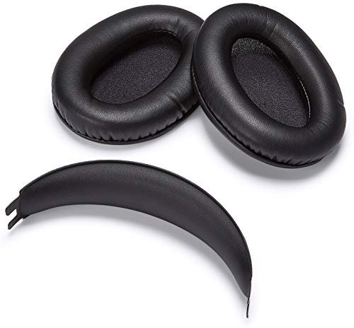AHG Ohrpolster und Kopfbügel kompatibel mit Kingston HyperX Cloud Flight Kopfhörer (schwarz) Protein-Leder | weicher hochdichter Schaumstoff | einfache Installation