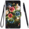 Toucasa Cover per Huawei P Smart Z,Flip Caso Custodia [Creativo Dipinto] PU Pelle Portafoglio Unico Sottile Funzione TPU Antiurto Flip Cover a Libro per Huawei P Smart Z (Bouquet Di Rose)