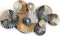 Kobolo Wandbild 3D-Bild Wanddeko Metall - SHELL - gold anthrazit - ca 90x48x5 cm