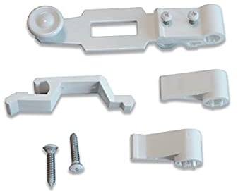 Accessoires pour espagnolette de Volets battants - Système de Fermeture pour volet battant et persiennes - Blanc Mat en matière Polyamide résistante - Longue durabilité - Fabrication française