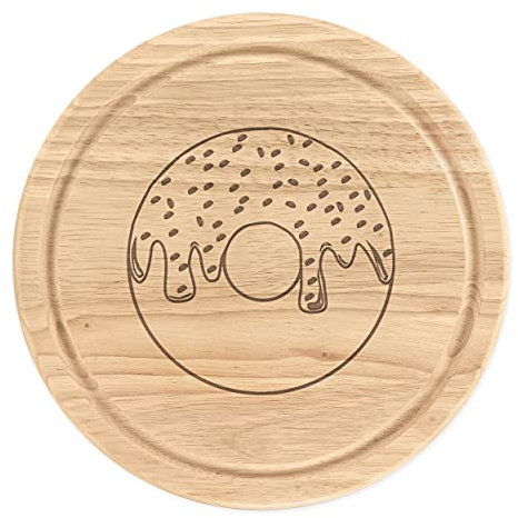 Chocolat Saupoudré Vitré Rondelle en Bois Découper Fromage Tableau Rond 25cm