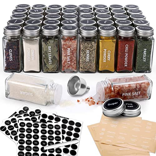 Antimbee Lot de 40 pots à épices en verre de 100 ml