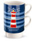 Stapeltasse Tasse Becher,2 teilig, Porzellan, maritim (Leuchtturm)