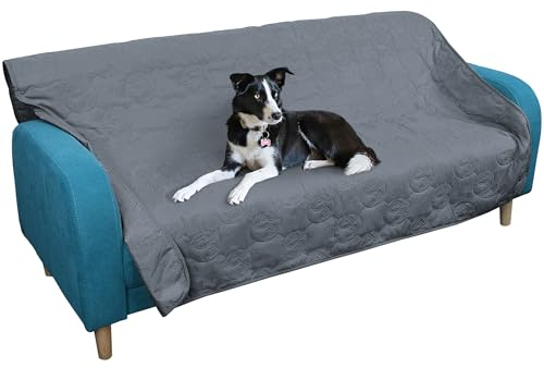 Kritter Planet wasserdichte Kühldecke Hundedecke Katzendecke Liebesdecke, wasserdichte Decke Hund Katze, Waschbar Sofabezug Hundedecke Auto Sofa Couch Bett Outdoor Camping Reise, 150x120cm, Grau