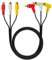 Traovien Câble audio vidéo RCA - Plaqué or - Angle droit de 90 degrés - 3 RCA mâle vers femelle - Câble audio vidéo 1,5 m (coude F vers M)