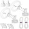 PumpMom 21 Pump Parts for Spectra S2 Spectra S1 Spectra 9 Plus Breast Pumps, 21mm Flange Backflow Protector Tubing Valves, Not Original Spectra Pump Parts