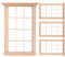 Cabilock Puppenhaus-Fensterrahmen 4 Stücke Fenster Fenster Rahmen Mini Fenster Puppenmöbel Zubehör Möbel für DIY 1: 12 Maßstab Fee Garten Micro Landschaft Dekoration Fensterrahmen Holz