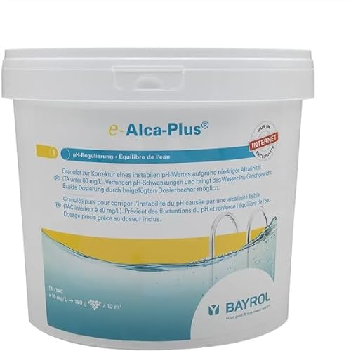 BAYROL e.ALCA-Plus Granulés - 5kg | Correcteur TAC - Augmente l'Alcalinité - Dissolution Rapide + 10 Tests HPS OFFERTS 6 en 1